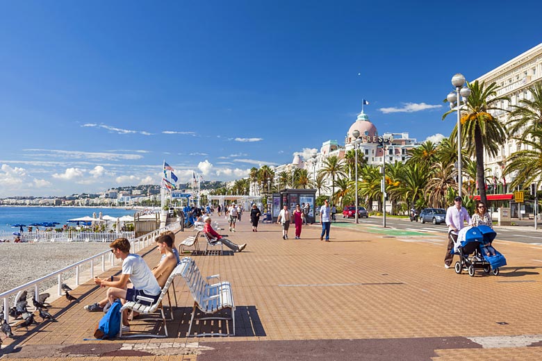 Bustling Promenade des Anglais, Nice, France