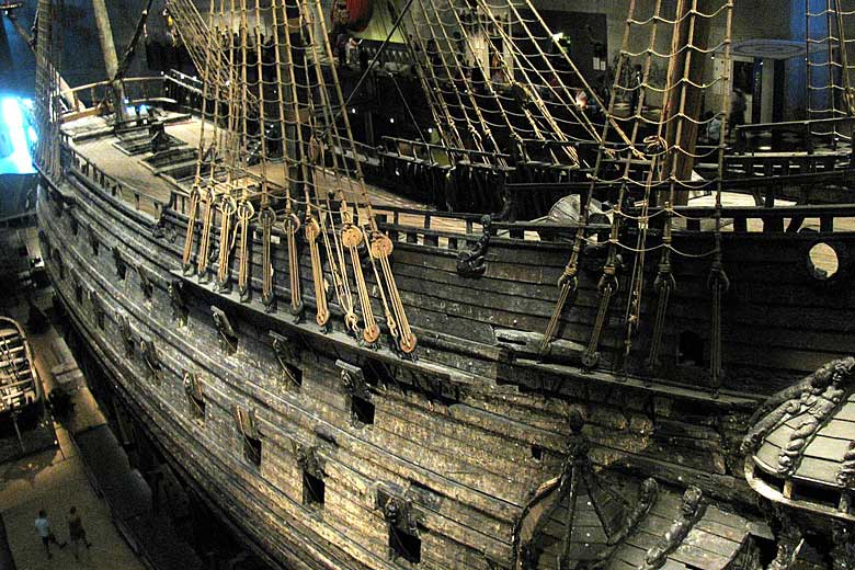 The restored 64-gun warship Vasa, Stockholm