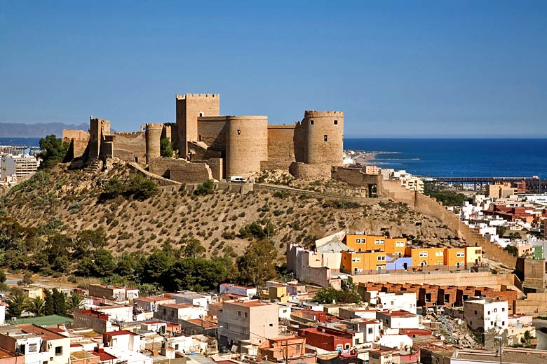 The Alcazaba in Almería, largest Muslim fortress in Spain