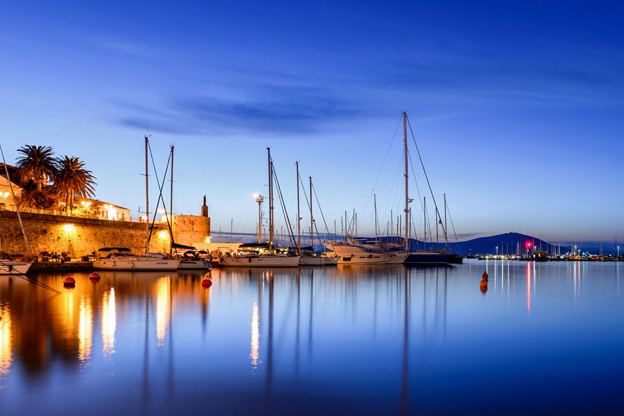 Alghero harbour, Sardinia, Italy