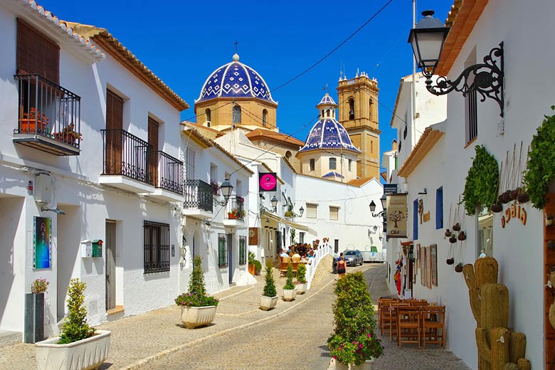 The unmistakable cobalt blue domes of Altea's old town