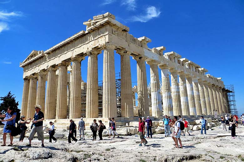 The ancient ruins of the Parthenon, Athens