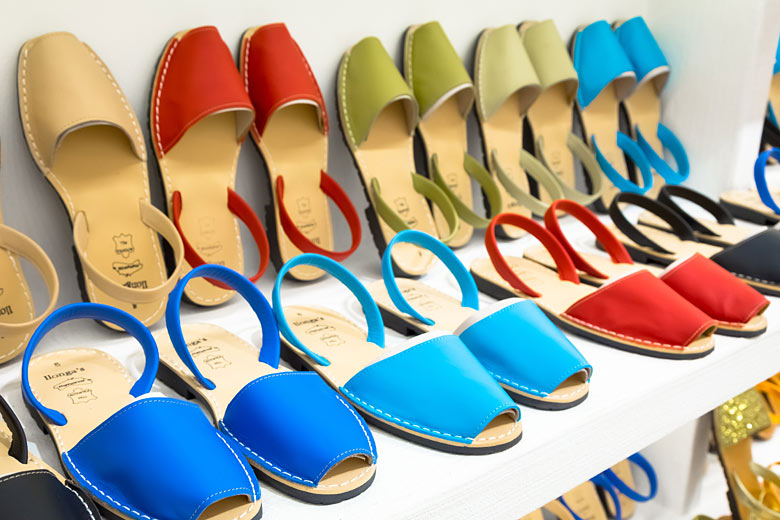 Colourful avarca sandals