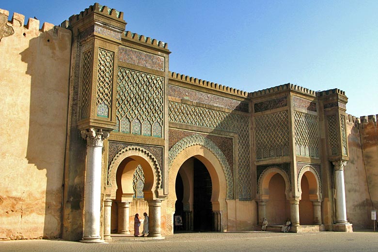 The magnificent Bab el Mansour in Meknes, Morocco