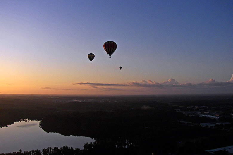 Ballooning at sunrise over central Florida
