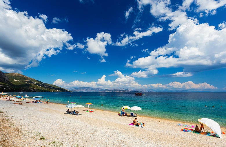 Settle on Barbati Beach in Corfu Town
