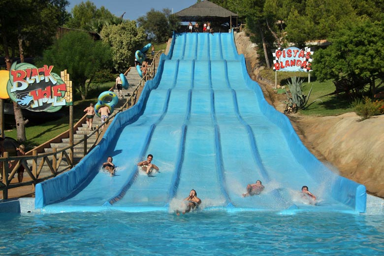 Water slide at Aqualandia, Benidorm