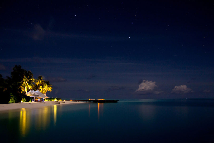 Calm night in the Maldives