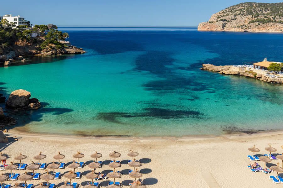 View of Camp de Mar Cove from H10 Blue Mar, Majorca