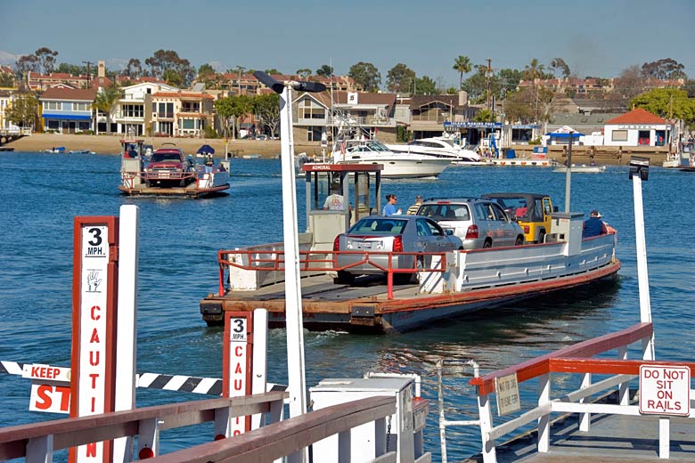 Car ferry to Balboa Island, Newport Beach