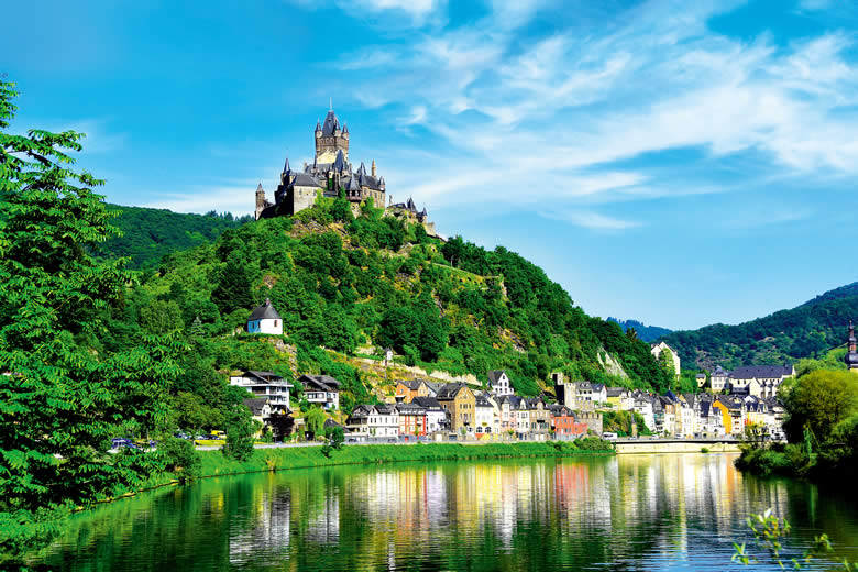Castle Reichsburg above Cochem on the Mosel in Germany