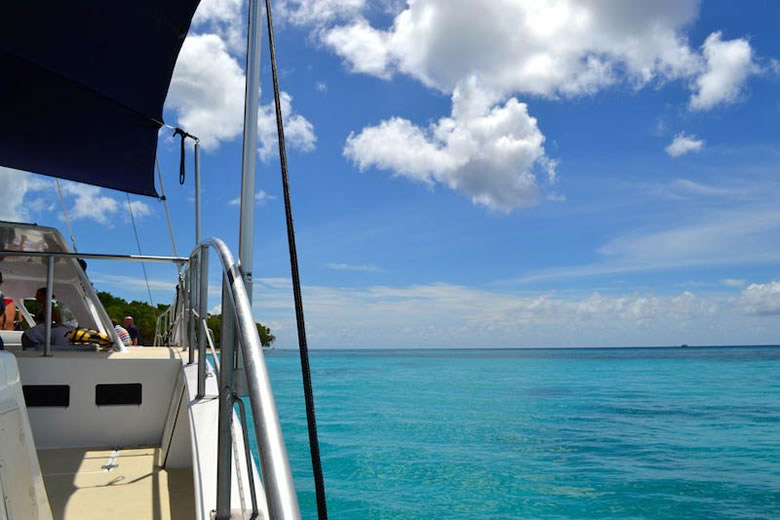 Catamaran cruising in Barbados
