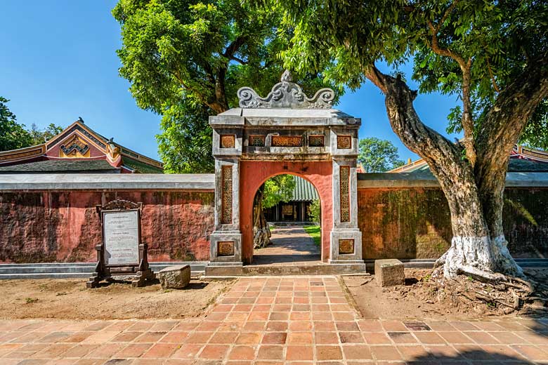 Entrance to the temple at the tomb of Tu Duc in Hue