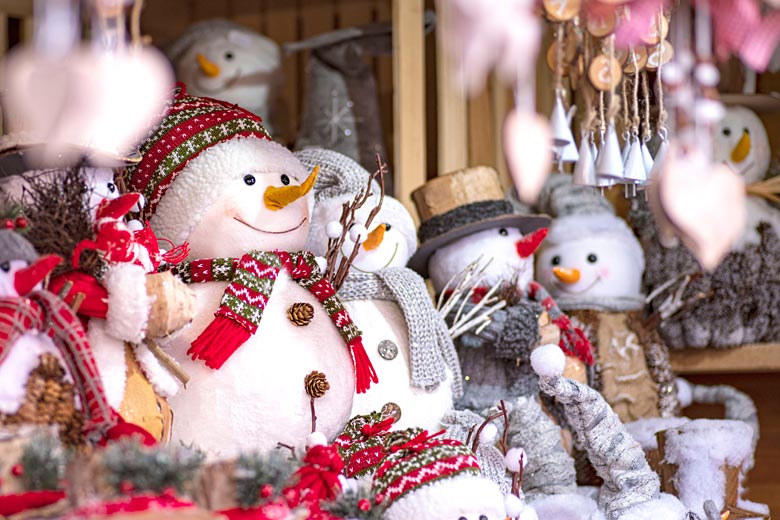 Christmas decorations on sale at Vienna's Christmas market