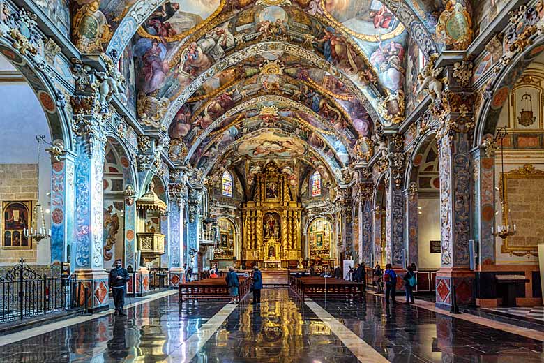 The elaborate interior of the Church of Saint Nicholas