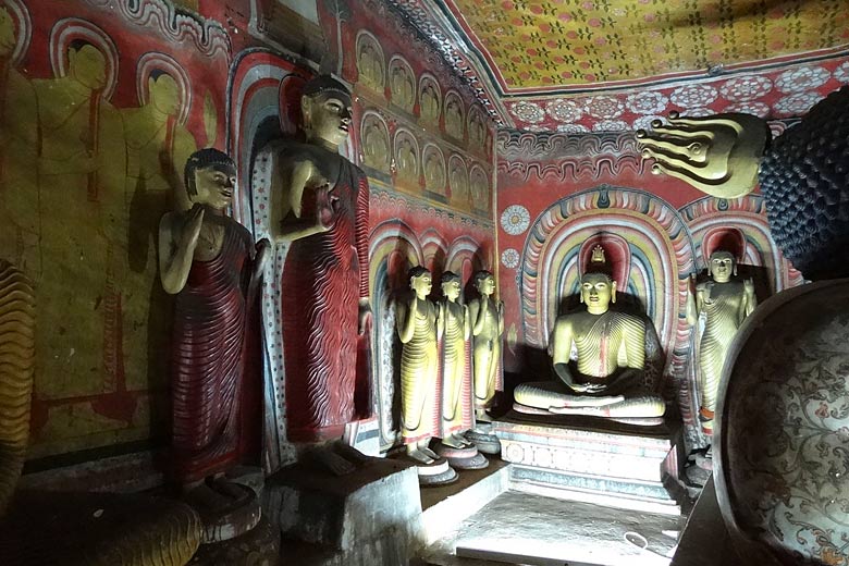 Part of the Dambulla Cave Temple in central Sri Lanka