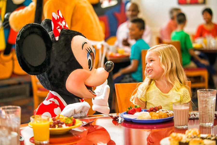 Dining with Disney characters