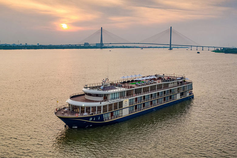 Cruise ship Victoria Mekong at Can Tho on the Mekong River