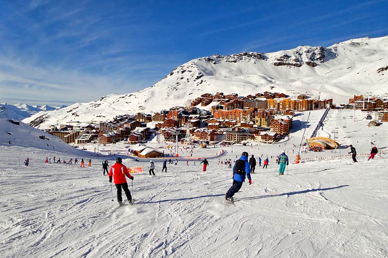 The final run down into Val Thorens