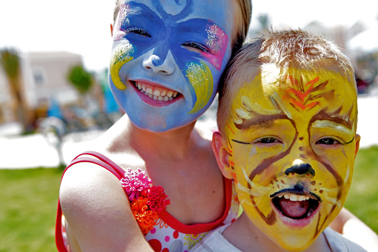 Face painting at First Choice Holiday Villages