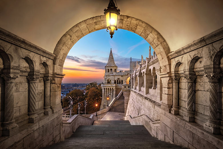 Steps to the Fisherman's Bastion on Castle Hill