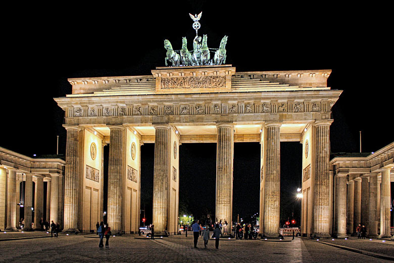 Floodlit Brandenburg Gate, Berlin