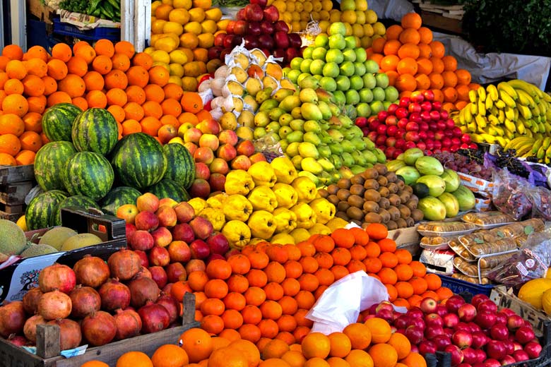 Fruit on display in Bodrum market