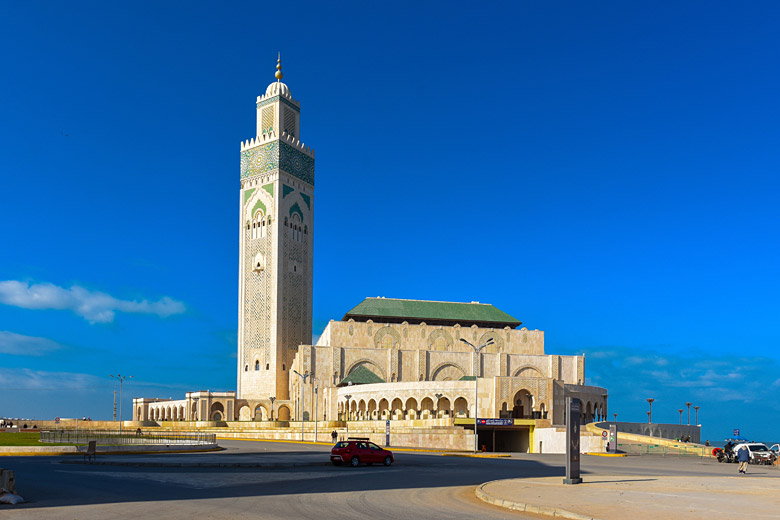 Hassan II Mosque, the second-largest in Africa