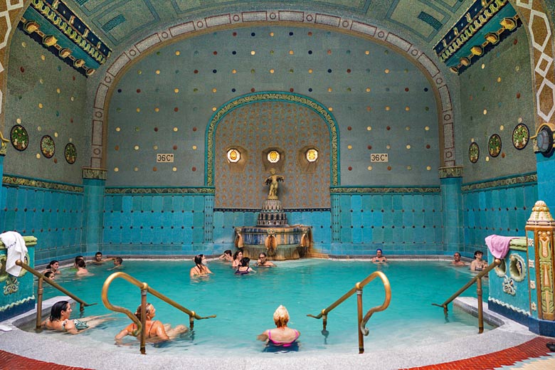 The Art Nouveau interior of Gellert Baths