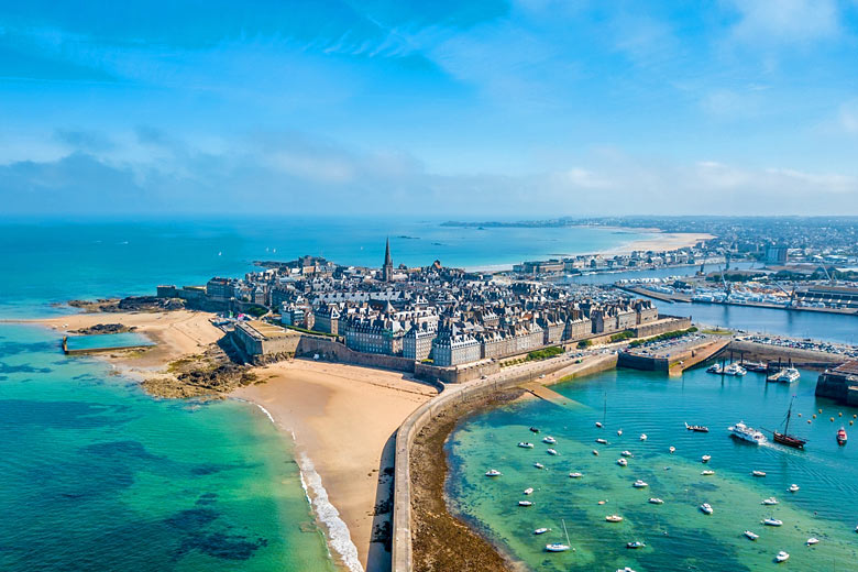 The historic port city of St Malo, Brittany, France