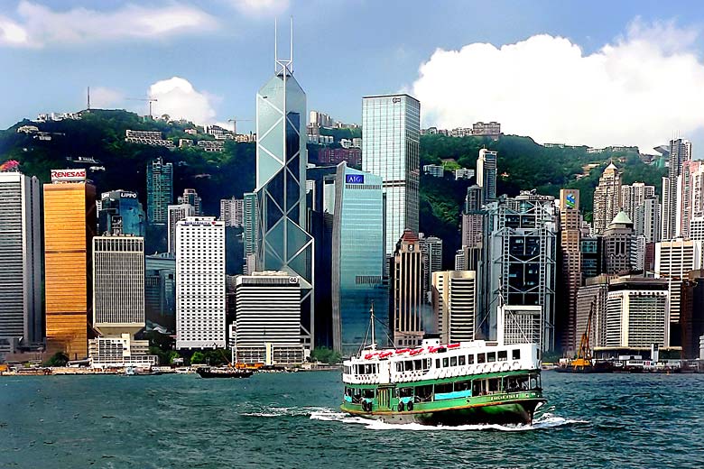 Hong Kong's iconic Star Ferry crossing the harbour