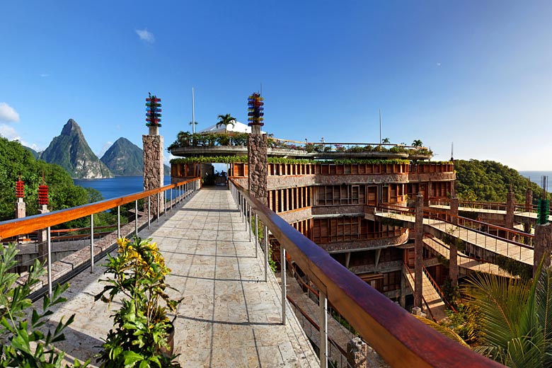 The iconic Jade Mountain Resort, St Lucia