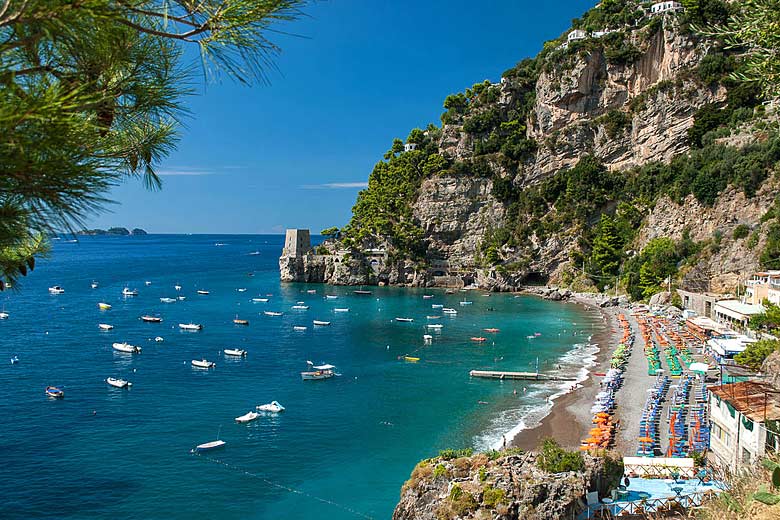 Il Fornillo Beach on the Amalfi Coast, Italy