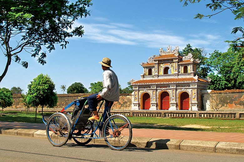Outside the Imperial City in Hue, Vietnam