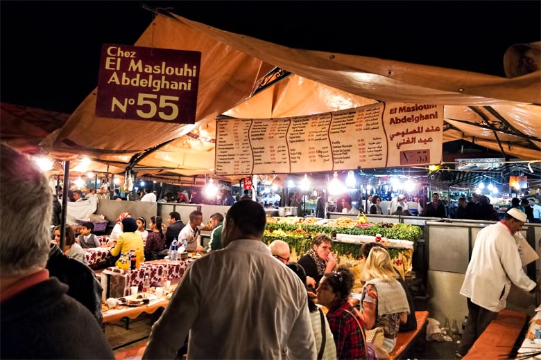 The Jemaa el Fna night market, Marrakech