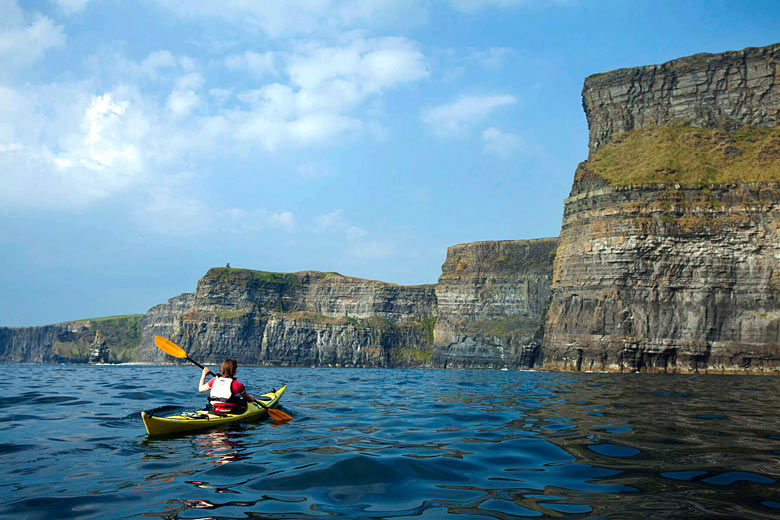Exploring the Cliffs of Moher by kayak