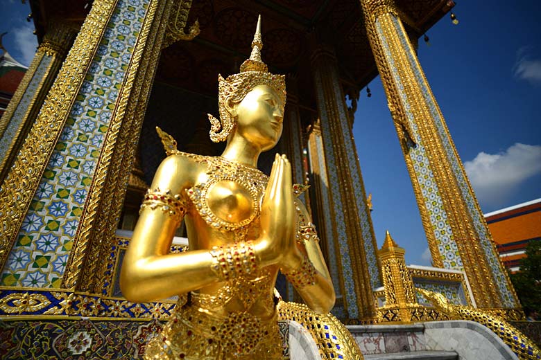 Kinnara statue at the Grand Palace in Bangkok