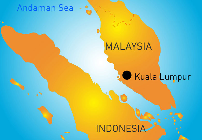 Location map of Kuala Lumpur, Malaysia