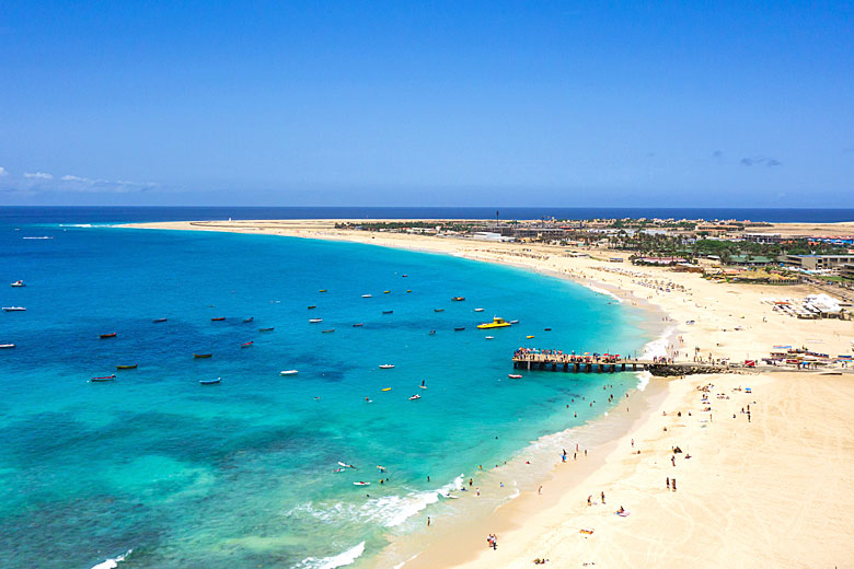 The massive beach at Santa Maria on Sal Island, Cape Verde