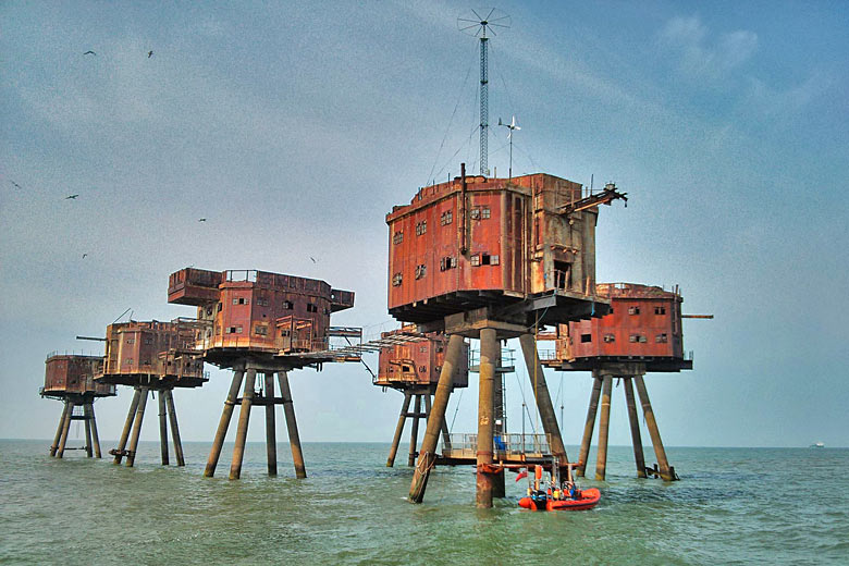 Maunsell sea forts off the coast of Kent