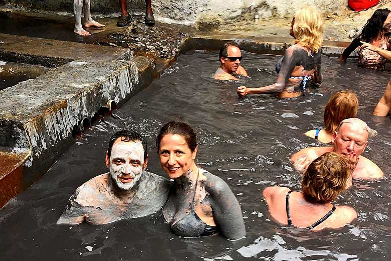Mud baths at the Sulphur Springs, St Lucia