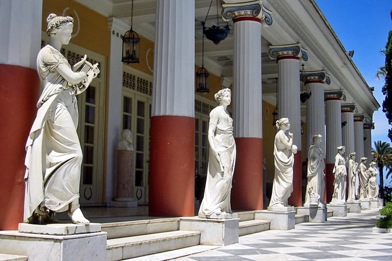 Muses on the terrace of the Achilleion Palace, Corfu