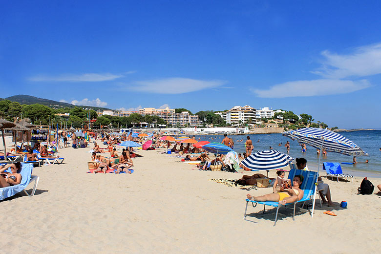 On the beach in Palma Nova, Majorca