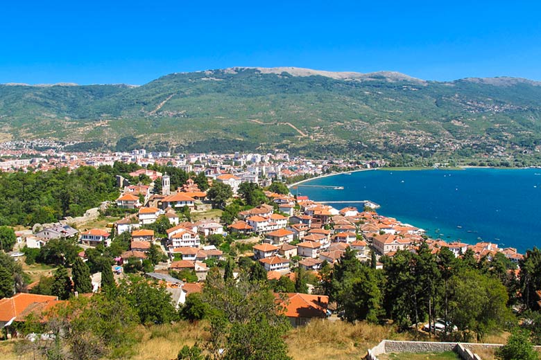 View of Ohrid old town from the fortress