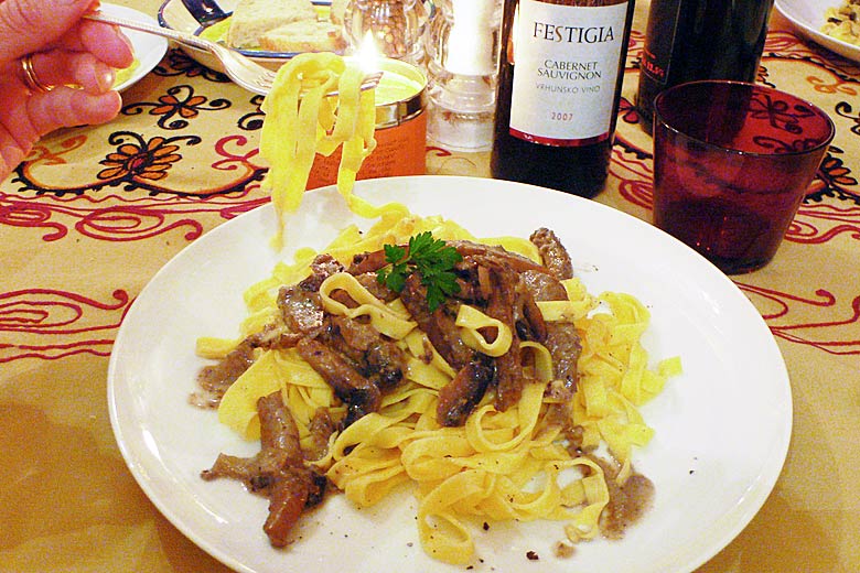 Pasta with truffles, a speciality of Istria
