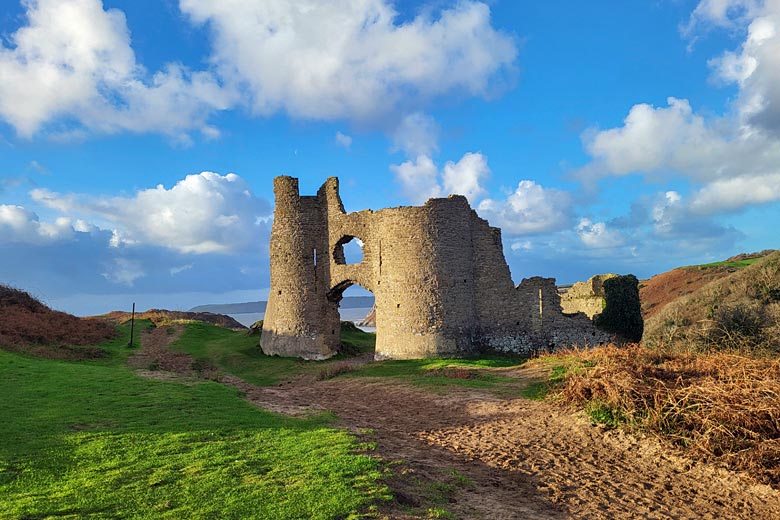 The ruins of 12th-century Pennard Castle