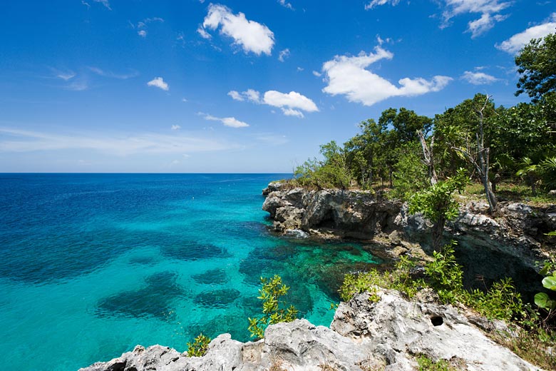 The picturesque cliffs of Negril, Jamaica