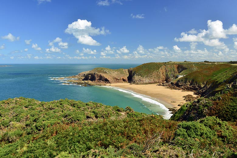 Beach on the north coast of Jersey, Channel Islands