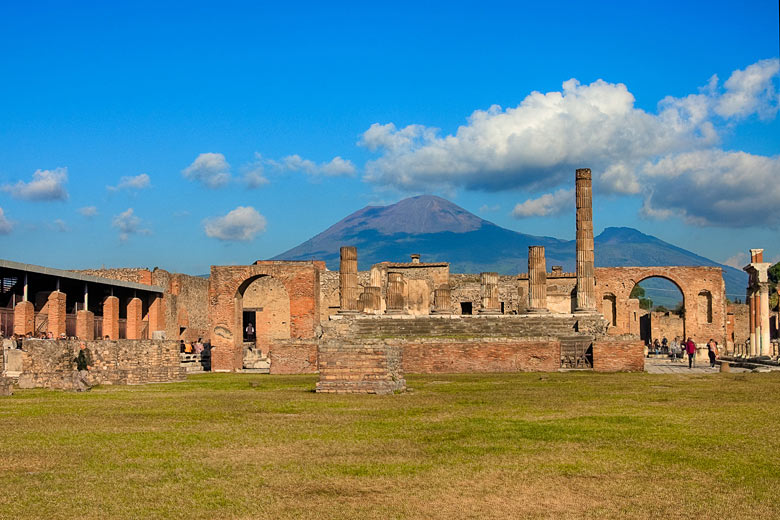 Ruins of Pompeii, Mount Vesuvius beyond