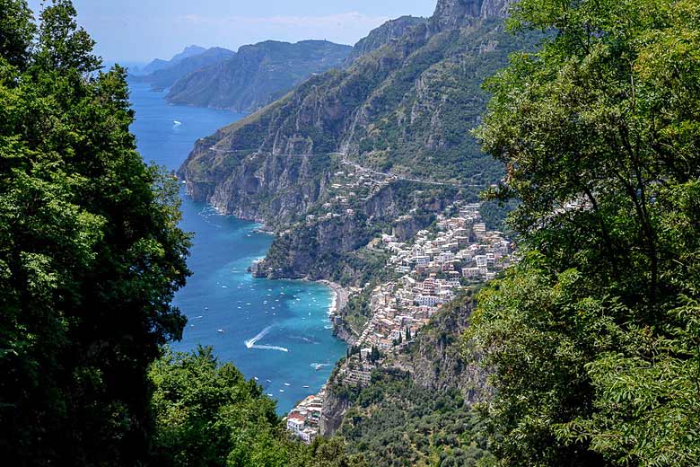 View of Positano from the 'Path of the Gods'